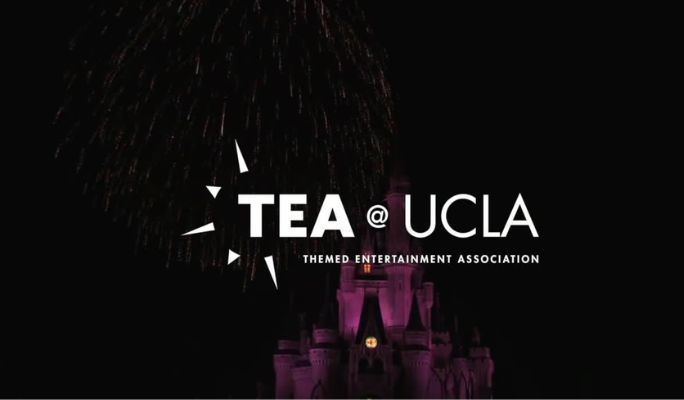 Stage Production by Themed Entertainment Association Themed Entertainment Association logo in front of Disney castle with fireworks, highlighting stage production.